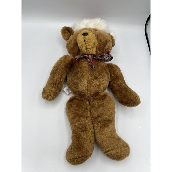 Vintage Hallmark 1984 Beau Bear Plush w Christmas Santa Hat 14" Teddy - Picture 5 of 7